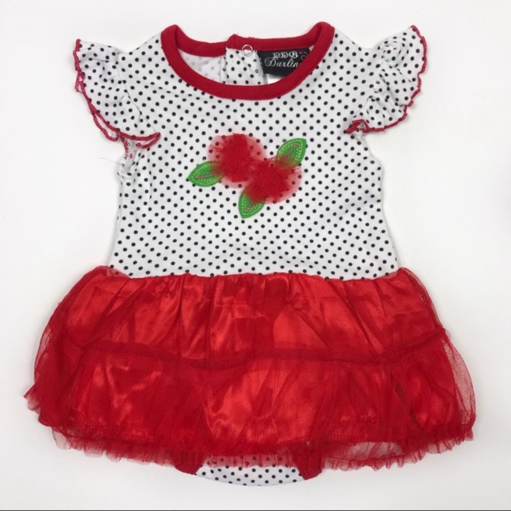 DDG Darlings PolkaDot Floral Tulle One Piece Dress